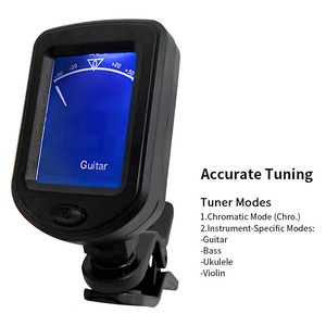 Bộ chỉnh âm kỹ thuật số kẹp chất lượng cao OEM tùy chỉnh bằng nhựa cho đàn guitar điện, ukulele, bass, violin - Product Image 2