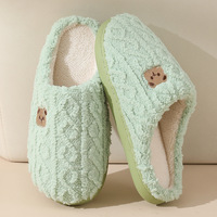 Automne hiver coton pour pantoufles pour femmes nouveau Style ours intérieur maison antidérapant et chaud pour les Couples respirant pour les hommes