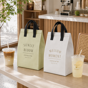 Borsa Termica Riutilizzabile in Tessuto Non Tessuto con Foglio di Alluminio per Isolamento Prodotti da Forno, Cioccolato e Consegna Torte - Product Image 2
