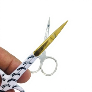 Custom Logo Stainless Steel Beauty Scissors Curved Blade Type Sharp Tip Lash Cuticle <b>Nail</b> Pruning Manicure Scissors sustainable - Product Image 1
