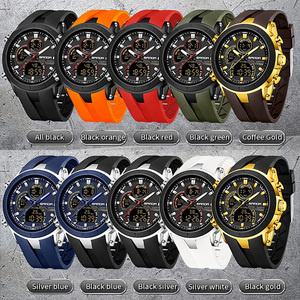 Sanda 6279 Men's Multifunctional <b>Digital</b> Sports <b>Watch</b> with Countdown Snooze Alarm 50M <b>Waterproof</b> - Product Image 3