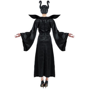 Mujeres Halloween <span class=keywords><strong>película</strong></span> Deluxe negro vestido largo <span class=keywords><strong>Evil</strong></span> Queen Witch Demon vestido Cosplay fiesta disfraz <span class=keywords><strong>Evil</strong></span> Demon Witch disfraz - Product Image 2