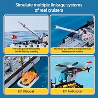 Juego de Bloques de Construcción de Portaaviones con Helicópteros, Jets y Vehículos Militares, Juguete Educativo STEM, Regalo para Niños, Venta Directa de Fábrica
