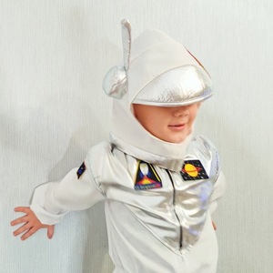 <span class=keywords><strong>Costume</strong></span> d'<span class=keywords><strong>astronaute</strong></span> <span class=keywords><strong>avec</strong></span> <span class=keywords><strong>casque</strong></span> pour enfants, ensemble de jeu de rôle spatial pour les tout-petits, garçons et filles de 4 à 10 ans - Product Image 2