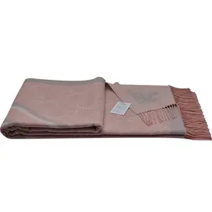 Blu PHOENIX coperta personalizzata 30% lana 70% acrilico jacquard floreale vendita calda signore per divano aria condizionata