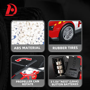 HUADA-Voiture de sauvetage 2 en 1 avec feux de mouvement à inertie et son, véhicule d'urgence anti-incendie, jouet pour enfants - Product Image 5