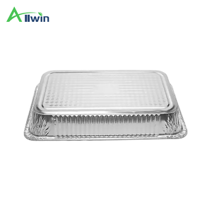 21" X 13" Extra Heavy Duty Full Size Aluminum <strong>Pan</strong> Large Size Chafing Trays Disposable Roasting &amp; Baking Container <strong>with</strong> <strong>Lid</strong> - Product Image 5