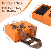 Boîte de rangement décorative en forme de tiroir orange pour cadeaux, mini boîtes en papier avec ruban