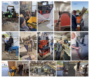 Tyre כפול tyre פסולת ביומסה פלסטיק מכונת מגשים, נייר תעשייתי קרטון פסולת עץ גרוטאות מתכת - Product Image 6