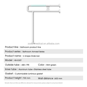 Maniglia di Sicurezza <span class=keywords><strong>per</strong></span> WC in TPE Antiscivolo, Temperatura Costante, Design Moderno - Product Image 6
