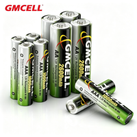 Batterie rechargeable Ni-Mh GMCELL A-Grade Cell 1.2v 800mAh 1200mAh AAA/AA pour manette de jeu, clavier, souris