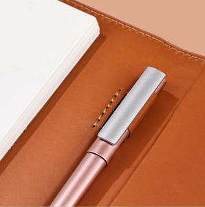 Custom Engraved A5 Tri-Fold Business <strong>Notebook</strong> Set with 100 Sheets Leather Cover Spiral Style Pen Slot Packaging Gift - Product Image 5