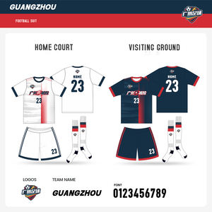 Jersey Sepak Bola Berkualitas Tinggi Bahan Bernapas Custom 100% Poliester Pakaian Sepak Bola Ukuran Besar Pakaian Latihan Jerman Set Terbaik Layanan OEM - Product Image 2