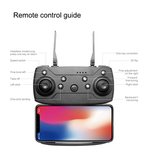 Drone <span class=keywords><strong>débutant</strong></span> pas cher, 10 minutes de vol, contrôleur de vol WiFi 4 axes, double caméra LED, vidéo 4K, VTOL E88 Pro, drones RC - Product Image 4