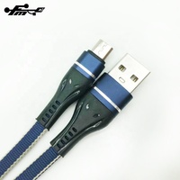 2019 OEM kabel pengisi daya USB ponsel Jeans kulit kabel mikro Data USB PVC 2A untuk Iphone untuk Android untuk Samsung V8 ponsel