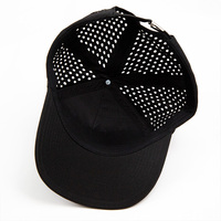 Gorra de Béisbol Personalizada con Bordado de Logotipo, Perforaciones Láser y Hebilla Metálica Plateada, Gorras Deportivas Personalizadas