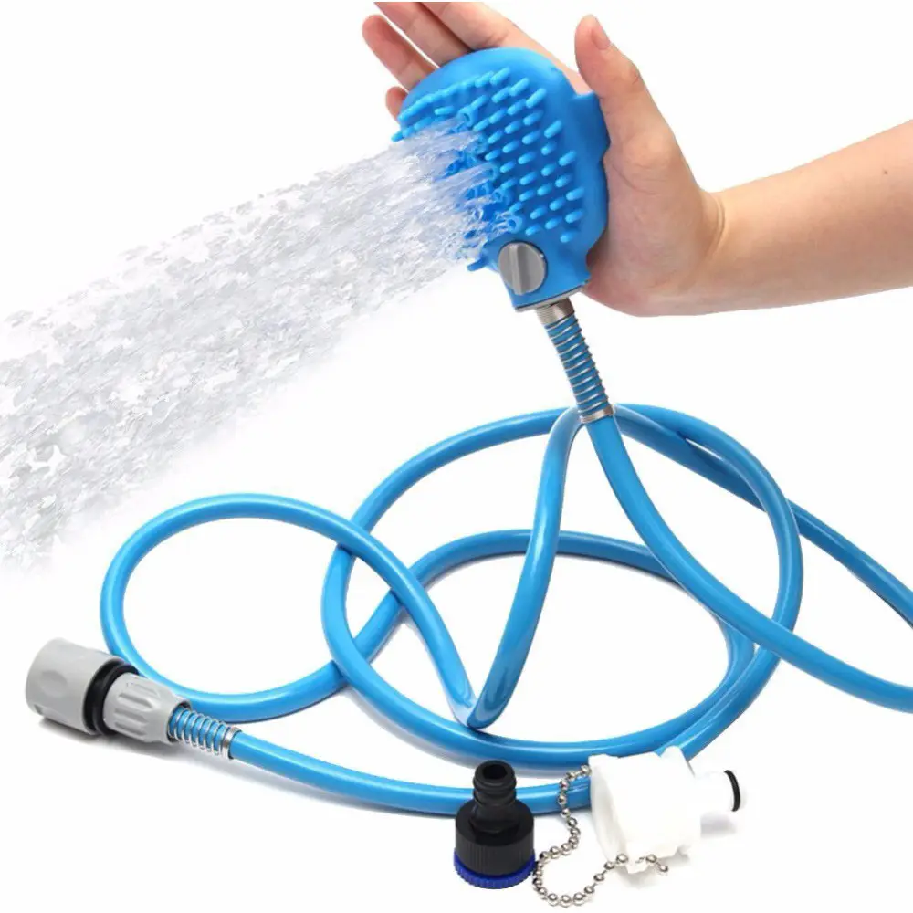 Plastic Washing Pet Dogs Cats Hair Shower Head Bathing Nozzle with Hose Sink Washing Hair Pets Lave Water Bath Heads Tools