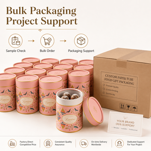Cajas de Regalo Redondas de Papel Kraft Impresas Personalizadas para Dulces de Chocolate, con Tapa, Venta al Por Mayor - Product Image 6