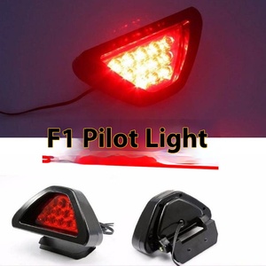 Feu Stop LED Universel <span class=keywords><strong>F1</strong></span> Racing 12V, Feu de Position Arrière Anti-Collision, Feu de Pilote Triangulaire Clignotant, Feu Antibrouillard, État Neuf - Product Image 2