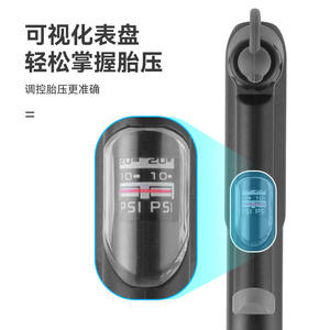 Johorse Bicycle <b>Pump</b> 120Psi Manual Portable With Pressure Gauge Lightweight For Bike Basketball Swimming Ring - Product Image 2