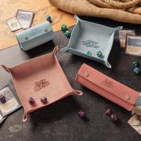 Plateau roulant personnalisé en cuir PU, sac à dés et plateau de rangement pour dés de D&D, accessoires de jeu de dés pour jeux de société RPG