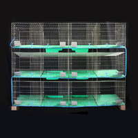 Nouvelles cages d'élevage de lapins de haute qualité, marque Muhe, en tuyau galvanisé de type H, 12 unités, anti-corrosion, pour l'élevage commercial à bas prix