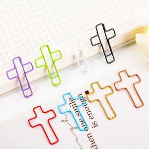 Clips para Papel con Forma de Cruz Multicolores, Marcadores y Clips para Diario con Recubrimiento PET, Listos para Enviar, para Uso en Oficina y Papelería - Product Image 5