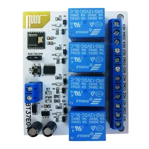 BT37E04 DC 5V/12V 4 CH IOS Android BT-Compatível BLE Relé 2.4G RF controle remoto IOT Módulo de interruptor de comando