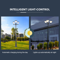 Lámpara Solar LED Moderna para Jardín, Exterior, Impermeable IP65, de Aluminio, con Panel Solar, Luz Blanca Cálida, para Paisajes y Césped