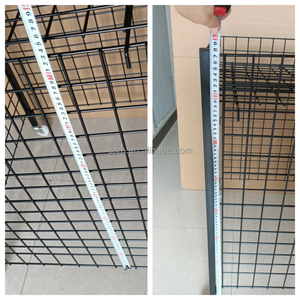RH-DC6160-B 610*600*870mm Présentoir mobile flottant, Cage promotionnelle détachable, Cage en fil métallique carrée noire - Product Image 3