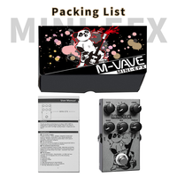 Pédale d'Effets de Guitare Unique MINI-EFX M-VAVE True Bypass Overdrive Distortion Boîtier Métallique Pédale Multi-effets pour Guitare