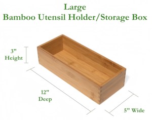 Boîte de rangement en <span class=keywords><strong>bois</strong></span> de qualité supérieure boîte en bambou de haute qualité prix d'usine en gros conteneur de stockage écologique stockage de cuisine naturel - Product Image 5