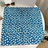 Op maat gemaakte digitale print Boho bloemen katoenen vierkante bandana sjaal, wasbaar, zacht materiaal voor volwassenen, mode, huisdieren, cadeaus, Boho huisdecoratie