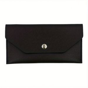 Wholesale Envelope Style PU Leather <b>Wallet</b> Customizable Snap Button <b>Card</b> <b>Holder</b> Cash Credit <b>Card</b> Button Open - Product Image 4