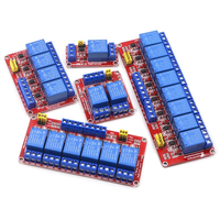Module de relais en stock 8 canaux 5V 12V 24V Module de relais de déclenchement haut bas de sortie d'isolement optocoupleur à carte rouge