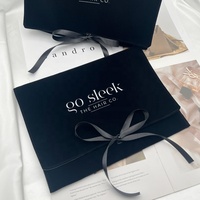 Pochette en velours imprimée avec logo personnalisé pour extensions capillaires, lingerie, pyjamas, cadeaux de fête, cosmétiques, anti-poussière, en suède, avec ruban