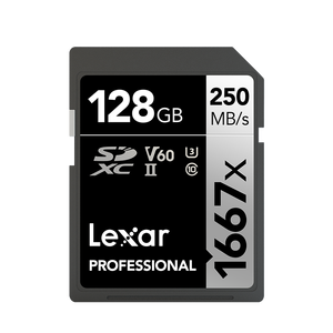 Tarjeta de Memoria SDXC UHS-II/U3 100% Original y Auténtica Profesional 1667X de 64GB, 128GB y 256GB para Cámara, Tarjeta de Memoria LSD1667 - Product Image 1