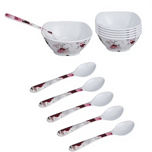 Ensemble de vaisselle en mélamine très vendu avec base antidérapante pour service quotidien à la maison, au restaurant, vente en gros - Product Image 1