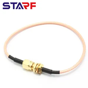 Cabo coaxial de extensão, 6 polegadas 10 15 20cm sma fêmea para sma macho rg5.0 rg316 cabo rf