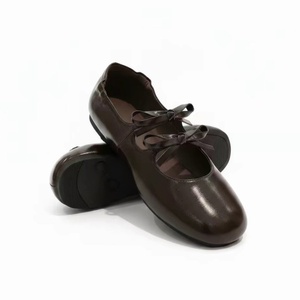 Customized glossy cowhide soft-soled flat two-piece platform ballet-style double <b>bow</b> Mary Jane <b>shoes</b> for ladies' single <b>shoes</b> - Product Image 6