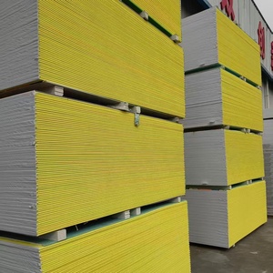 Panneau mural en plâtre inorganique ignifuge imperméable avec revêtement en fibre de verre jaune pour <span class=keywords><strong>extérieur</strong></span> - Product Image 1