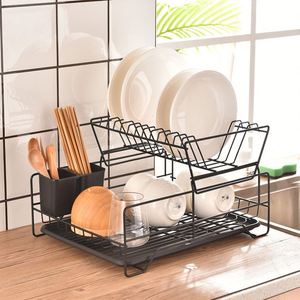 2 Tier <b>Dish</b> Drying <b>Rack</b> Roll up <b>Dish</b> Drying <b>Rack</b> Over the Sink Kitchen Storage <b>Rack</b> Shelf Holder - Product Image 4