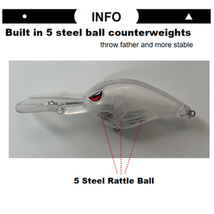 Suministro al por mayor 15cm 43G Señuelo de pesca grande Cuerpo sin pintar Cebo de manivela duro en blanco Labio largo Herramientas de pesca realistas - Product Image 6