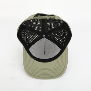 Tùy Chỉnh 5 Bảng Thêu Logo Quân Đội Màu Xanh Lá Cây Phẳng Bill <span class=keywords><strong>Hip</strong></span> <span class=keywords><strong>Hop</strong></span> Mũ Snapback Sang Trọng, Không Thấm Nước Laser Cắt Lỗ Đục Lỗ Hat - Product Image 6