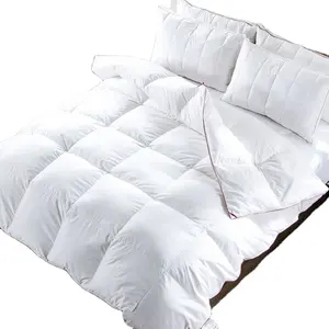Custom Size White Color 350gsm Microfiber Filled Winter Thick Quilt