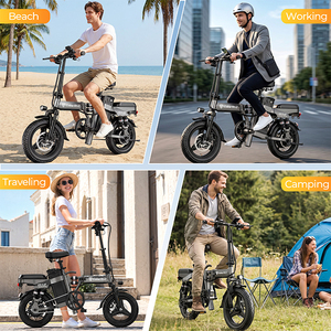 Gratis verzending A12S US Warehouse Verwijderbare Lithium Batterij Elektrische Fiets 52v 25Ah Vouwbare Elektrische Fiets 14 Inch Off-Road - Product Image 6