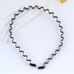 Vente en gros bandeau <span class=keywords><strong>zigzag</strong></span> antidérapant avec peigne noir bandeau simple pour homme et adulte - Product Image 3