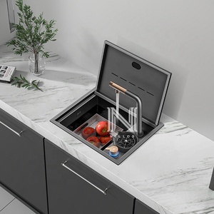 Évier de cuisine encastré NLS4838 fait main en acier inoxydable 304, carré, à cuve unique, avec cache-tap pour <span class=keywords><strong>camping</strong></span>-<span class=keywords><strong>car</strong></span>, <span class=keywords><strong>car</strong></span> de tourisme et <span class=keywords><strong>camping</strong></span> - Product Image 3