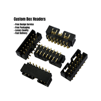 Connecteur IDC blindé 2P 60P à pas de 2,0 mm pour boîtier SMT, plaqué or, double rangée 2xN, pour câble plat (2-50 broches 500V 3A)