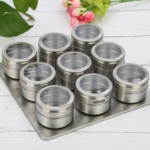 Latas de especias magnéticas, latas de especias de acero inoxidable con pedestal - Product Image 2